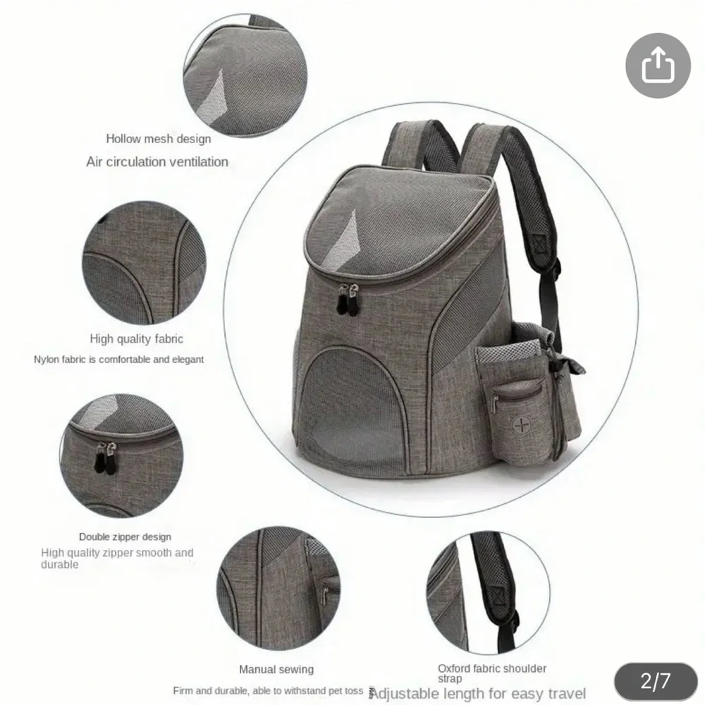 Portable and Breathable Small Dog Backpack Pet Carrier